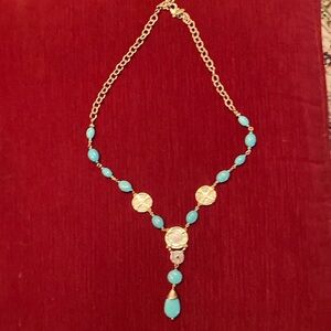 Gold and Turquoise Necklace